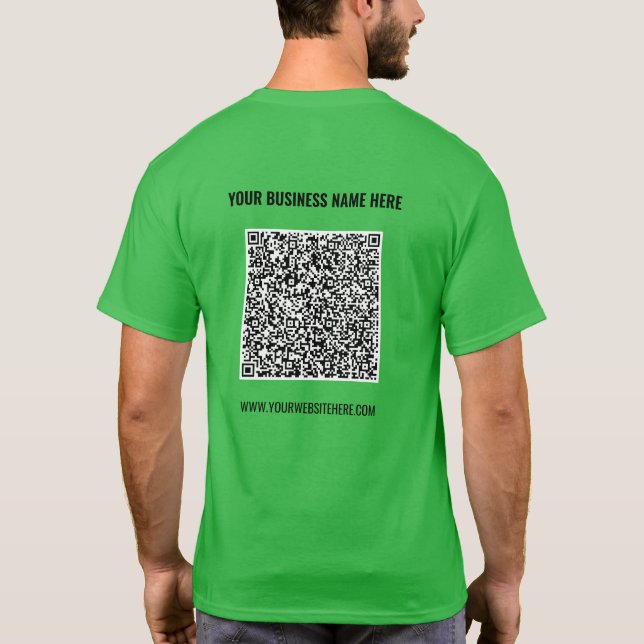 Beispiel für benutzerdefinierten Text für den QR-T T-Shirt (Rückseite)