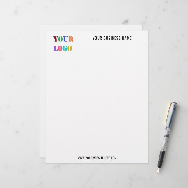 Beispiel für benutzerdefiniertes Logo und Text-Ges Briefbogen (Vorderseite/Rückseite Beispiel)