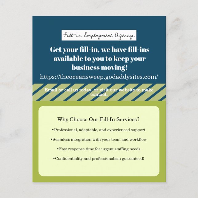 Beispiel für Business Flyer (Vorne)