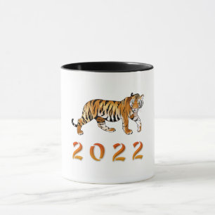 Beispiel für das chinesische Jahr des Tiger 2022 Tasse