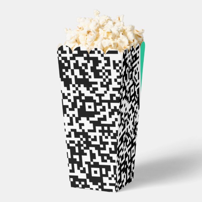 Beispiel für das QR-Code-Popcorn Geschenkschachtel (Geplatzt)