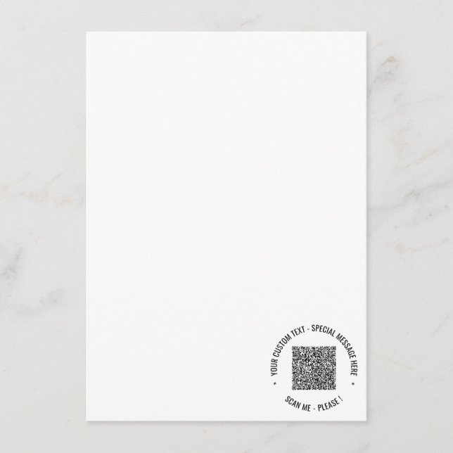 Beispiel für das QR-Codemenü mit benutzerdefiniert Menükarte (Vorderseite)