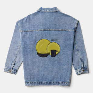 Beispiel für das Set von Tableware Cartoon Jeansjacke