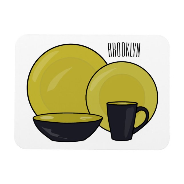 Beispiel für das Set von Tableware Cartoon Magnet (Horizontal)