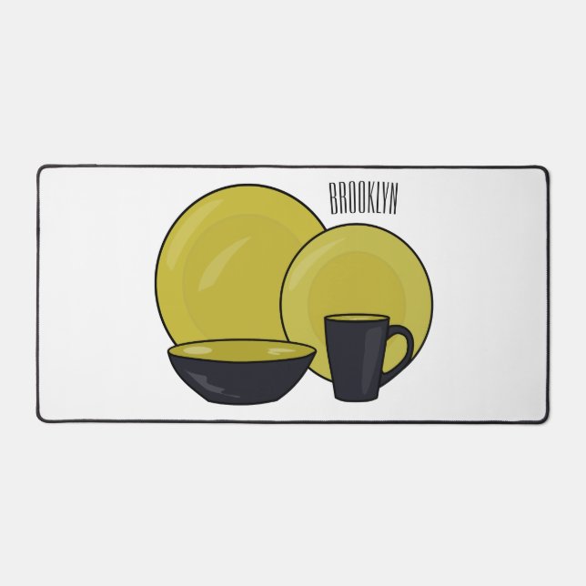 Beispiel für das Set von Tableware Cartoon Schreibtischunterlage (Vorderseite)