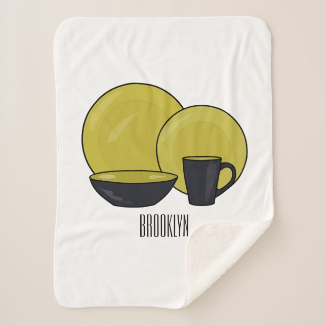 Beispiel für das Set von Tableware Cartoon Sherpadecke (Vorderseite)