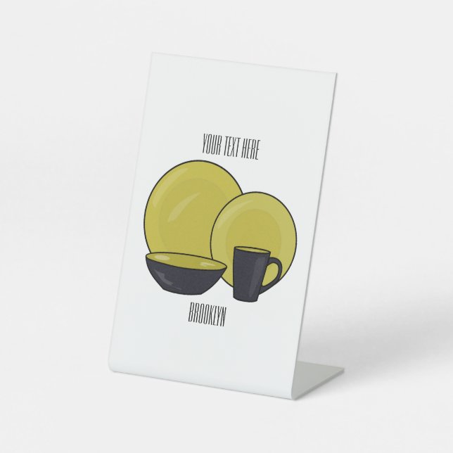 Beispiel für das Set von Tableware Cartoon Sockelschild (Vorderseite)