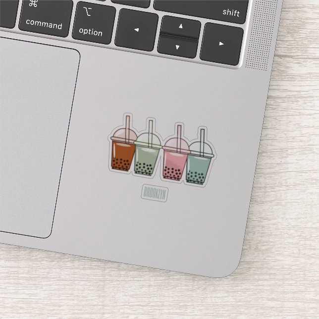 Beispiel für den Cartoon von Bubble Tee Aufkleber (Ausschnitt)