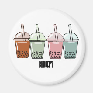 Beispiel für den Cartoon von Bubble Tee Magnet