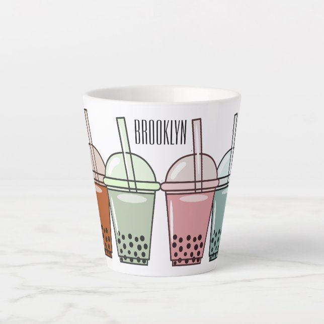 Beispiel für den Cartoon von Bubble Tee Milchtasse (Vorderseite)