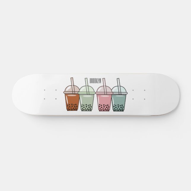 Beispiel für den Cartoon von Bubble Tee Skateboard (Horizontal)