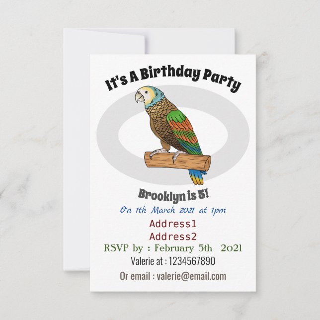 Beispiel für den Cartoon von Saint Vincent amazon Einladung (Vorderseite)