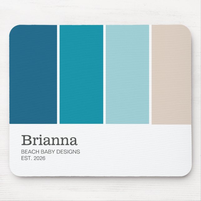 Beispiel für den Chic Name Designer Business Paint Mousepad (Vorne)
