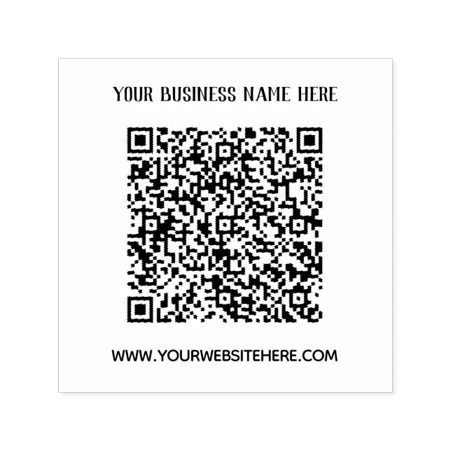 Beispiel für die Briefmarke von QR-Code-Firmenname Permastempel (Design)