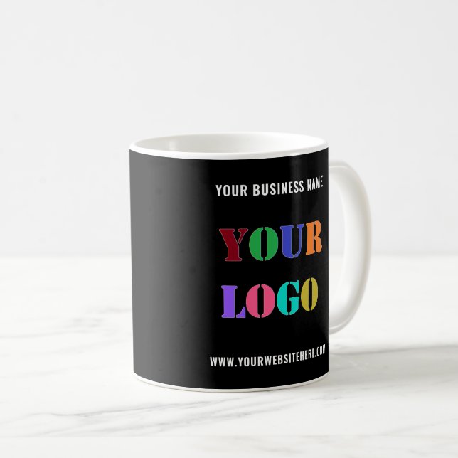 Beispiel für die Tasse von Firmenlogo und Textcoff (VorderseiteRechts)