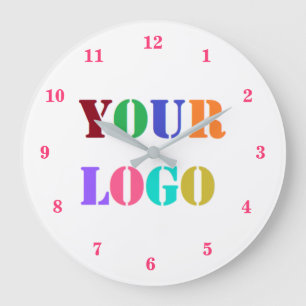 Beispiel für eine Wanduhr mit Firmenlogo
