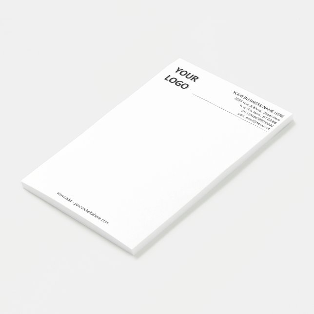 Beispiel für Firmenlogo Info Business Post-it®-Hin Post-it Klebezettel (angewinkelt)