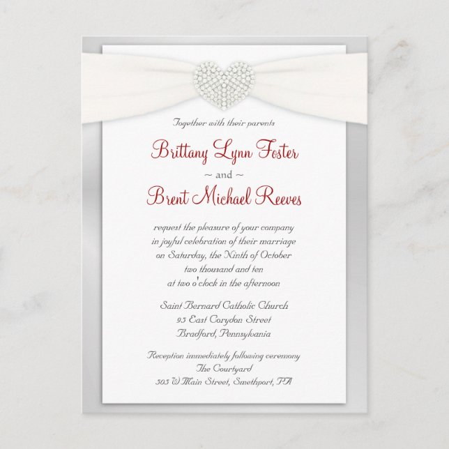 Beispiel für Hochzeitsfeier Postkarte (Vorderseite)