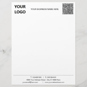 Beispiel für Ihr Firmenlogo und QR-Code Briefbogen