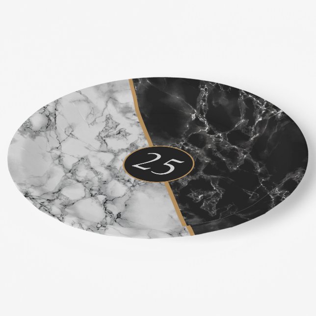 Beispiel für Ihre Teller zum Geburtstag oder Gebur (Schrägansicht)