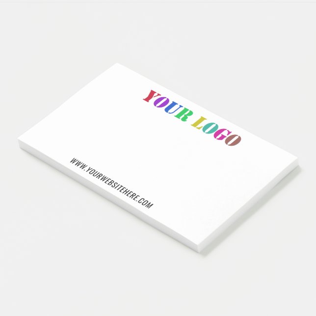 Beispiel für kundenspezifische Firmenlogos nach de Post-it Klebezettel (angewinkelt)