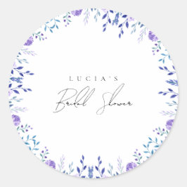 Beispiel für Lila Brautparty im Blumengarten Runder Aufkleber