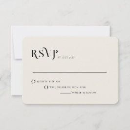 Beispiel für Minimalistische Hochzeit RSVP Einladung