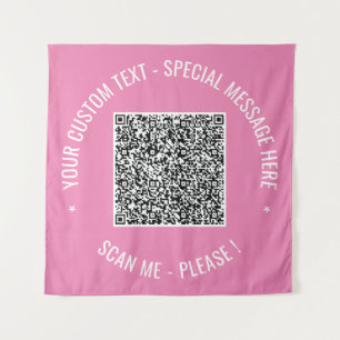Beispiel für QR-Code mit benutzerdefiniertem Text Wandteppich