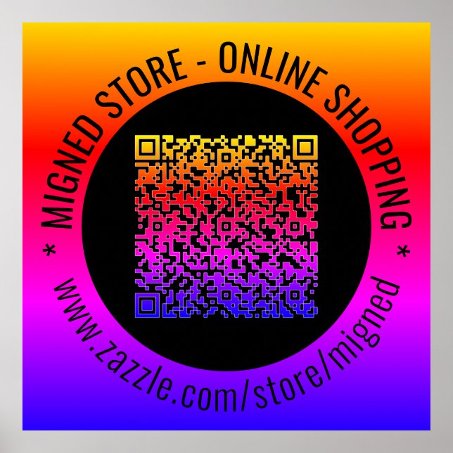 Beispiel für QR-Code-Postings mit benutzerdefinier Poster (Vorne)