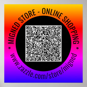 Beispiel für QR-Code-Postings mit benutzerdefinier Poster