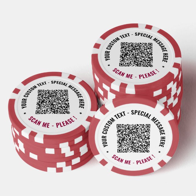 Beispiel für QR-Poker-Chips mit benutzerdefinierte Pokerchips (Stapel)