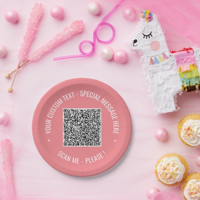 Beispiel für QR-Teller Pappteller (Party)