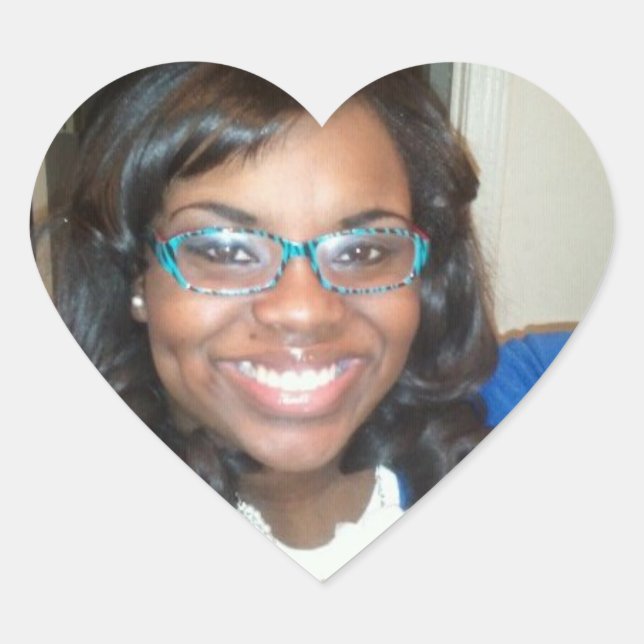 Beispiel für Umschlagklammern Herz-Aufkleber (Vorderseite)