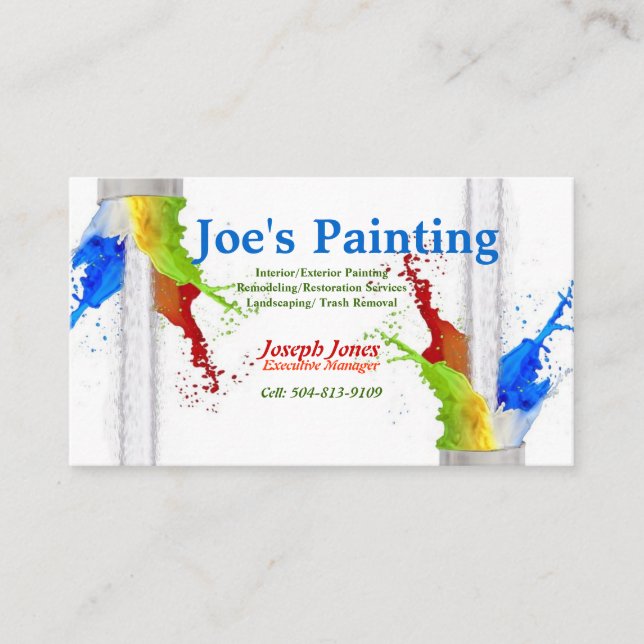 Beispiel für Visitenkarten (Farbserie überarbeitet Visitenkarte (Vorderseite)