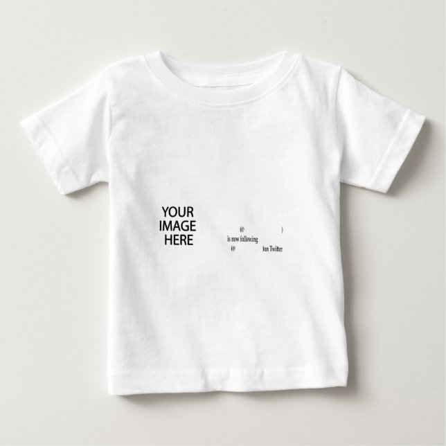 Beispiel im Anschluss an Twitter Bild und Text hin Baby T-shirt (Vorderseite)