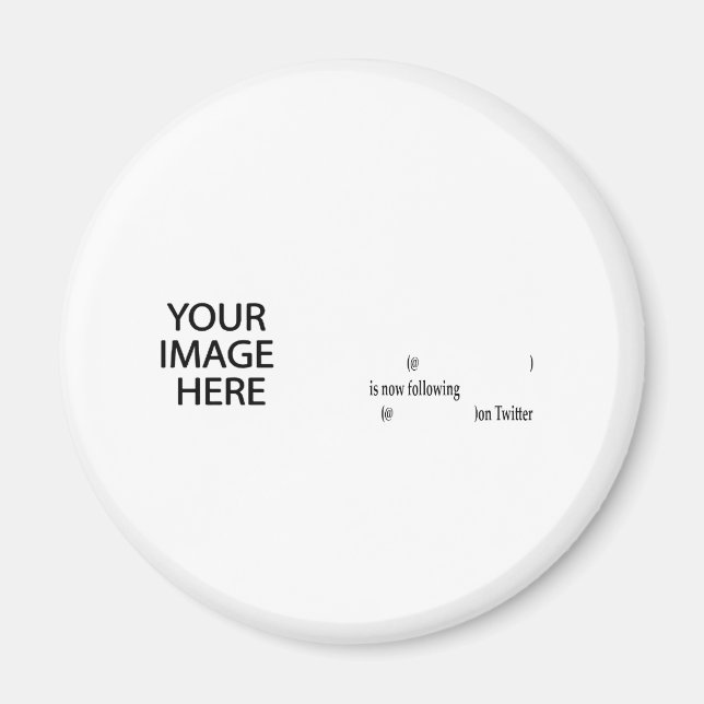 Beispiel im Anschluss an Twitter Bild und Text hin Magnet (Vorne)