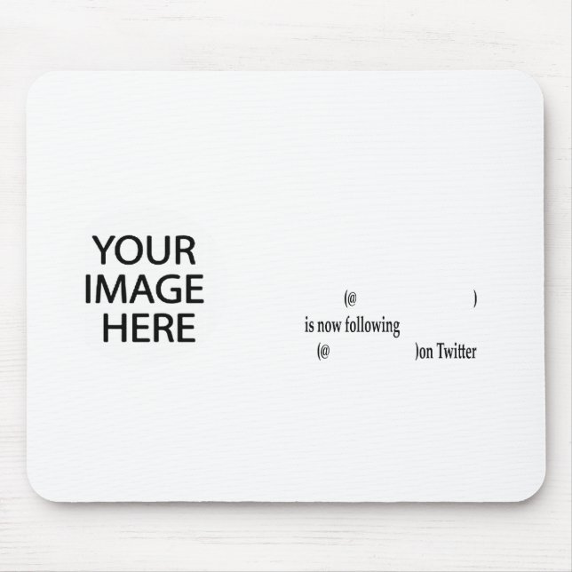 Beispiel im Anschluss an Twitter Bild und Text hin Mousepad (Vorne)