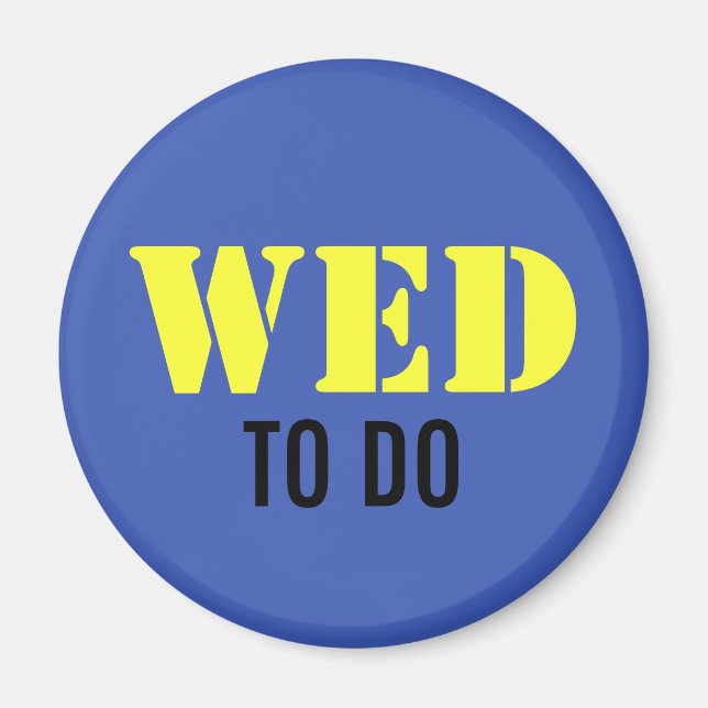 BEISPIEL: NUR FARBE / blau + Ihr Text Magnet (Vorne)