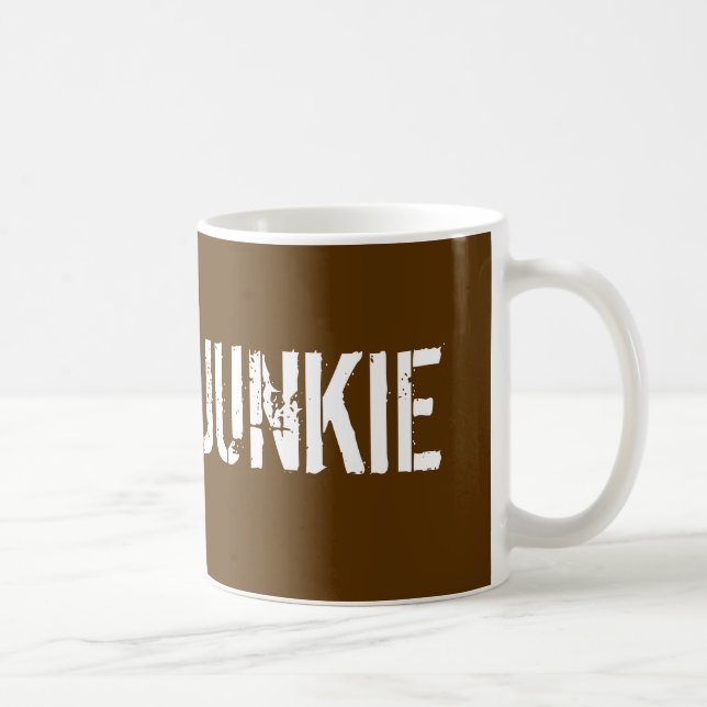 BEISPIEL: NUR FARBE / dunkelbraun + Ihr Text Kaffeetasse (Rechts)