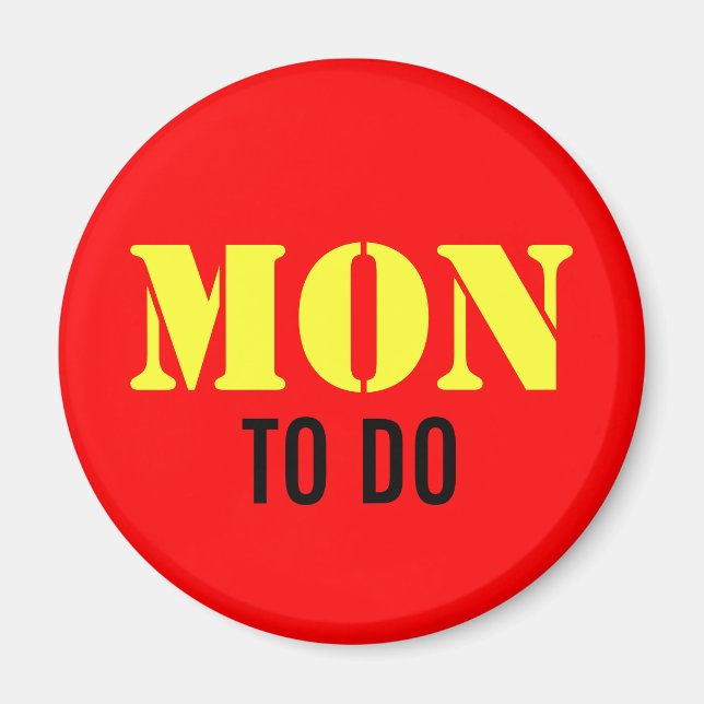 BEISPIEL: NUR FARBE / Feuer rot + Ihr Text Magnet (Vorne)