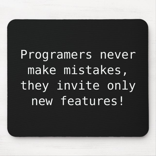 BEISPIEL: NUR FARBE / schwarz + Ihr lustiger Text Mousepad (Vorne)