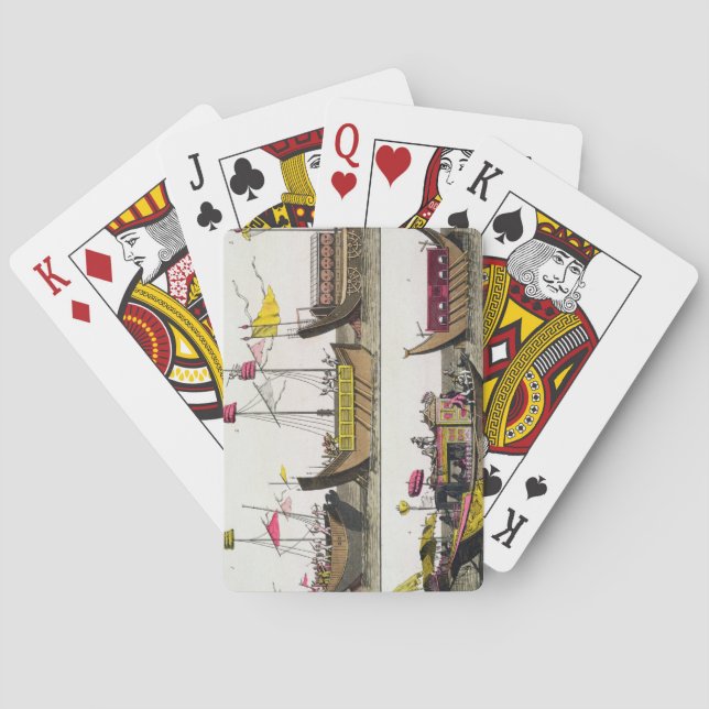 Beispiele der chinesischen Schiffe, Illustration Spielkarten (Rückseite)