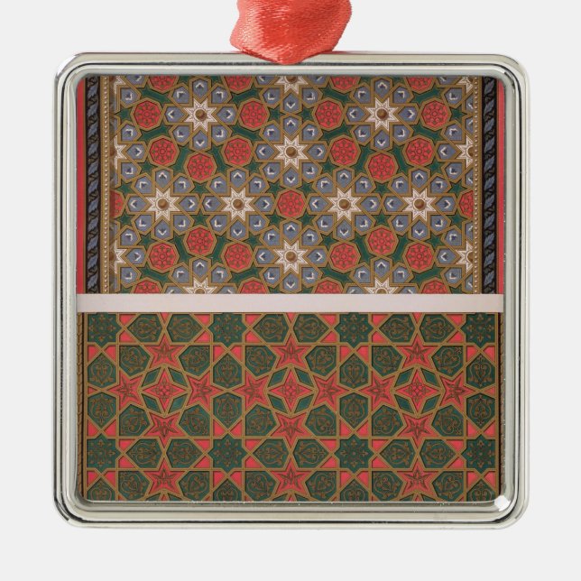 Beispiele der Deckendekorationen, 'von der Silbernes Ornament (Vorne)