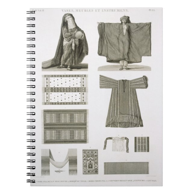 Beispiele der Silk und ägyptischen Kostüme, von Notizblock (Vorderseite)