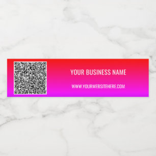 Beispiele für den benutzerdefinierten QR-Code-Flas Wasserflaschenetikett