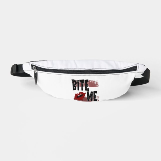 Beiß - Cooles Zitat - Halloween - Bat Bauchtasche (Vorderseite)