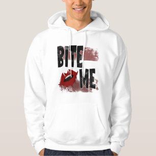 Beiß mich - Cooler Spruch - Halloween - Fledermaus Hoodie