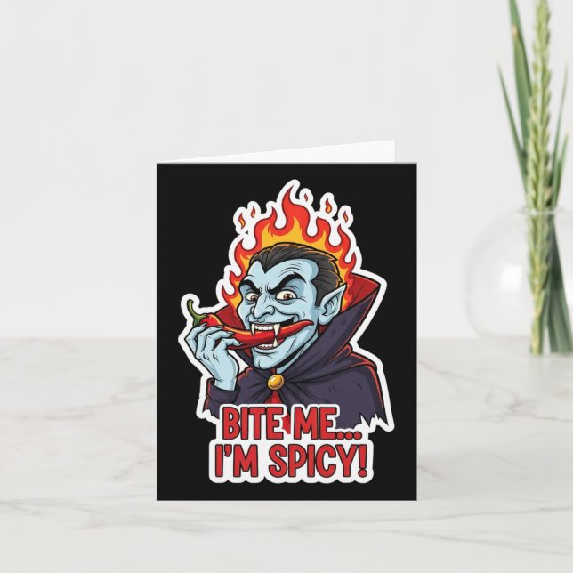 Beiß mich, ich bin scharf  karte (Vorderseite)