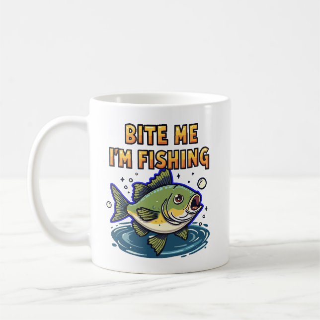 Beiß mich, ich fische kaffeetasse (Links)