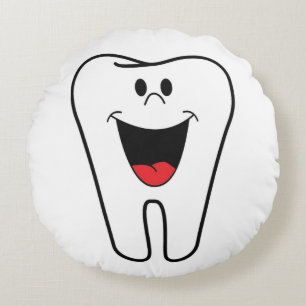 "BEISS MICH" ZAHN RUNDES KISSEN